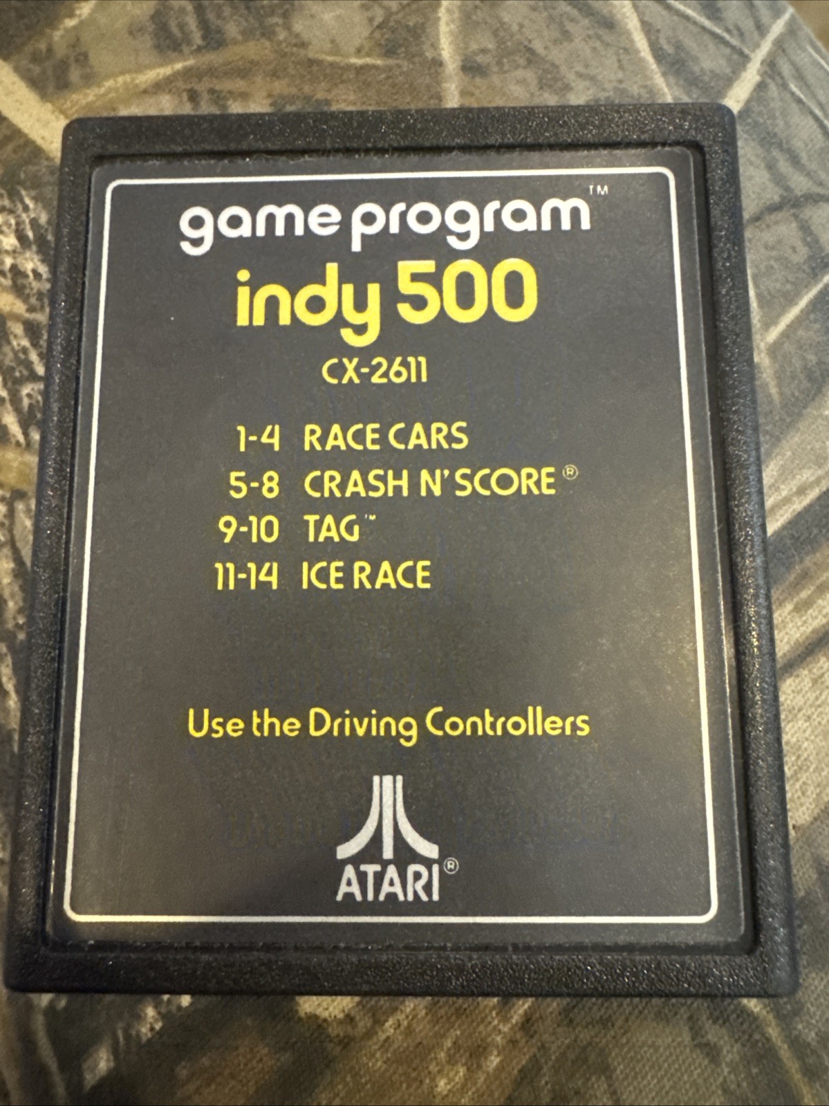 Indy 500 Vintage Atari 2600 Game Cartridge GOLD LETTERING