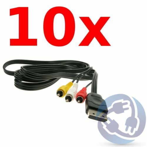 LOT – 10x AV Video Audio Composite RCA Cable Cord for Sega Dreamcast Console A/V