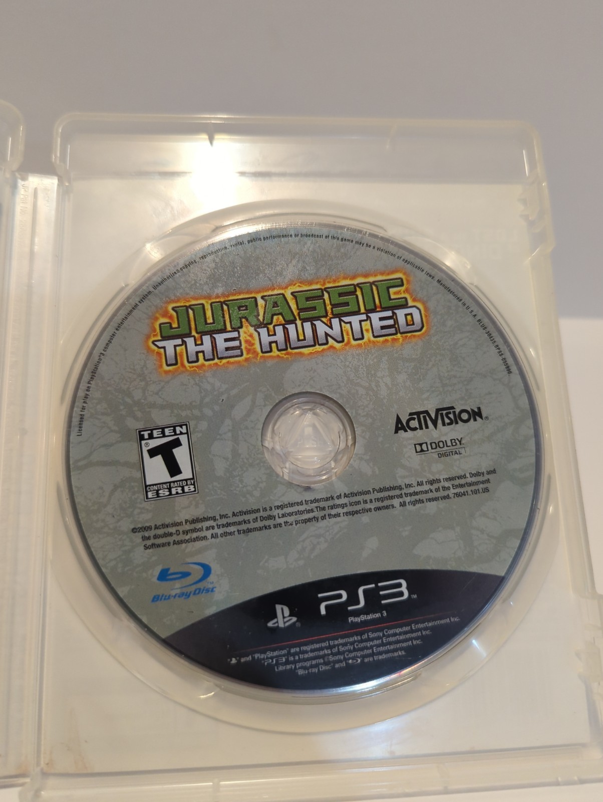 Jurassic: The Hunted (Sony PlayStation 3, 2009) Complete, and tested.