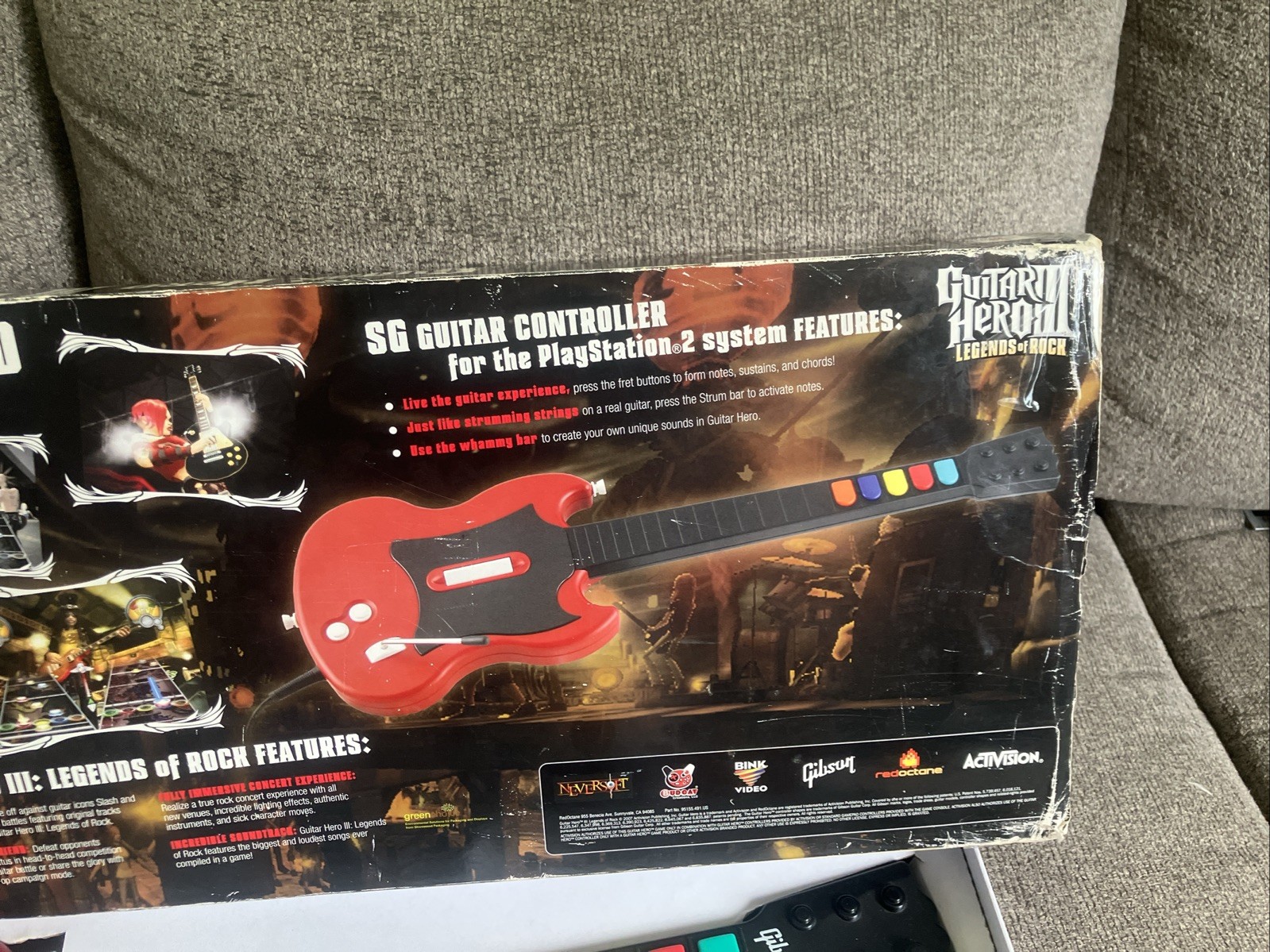 Guitar Hero III Playstation 2 Legends Of Rock Red With Box PSLGH Redoctane