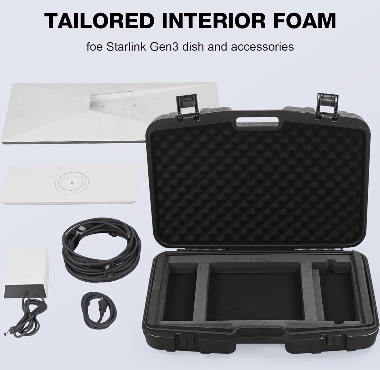 Daqa Starlink Gen3 Carry Case for Starlink Kit Hard Shell Travel Black