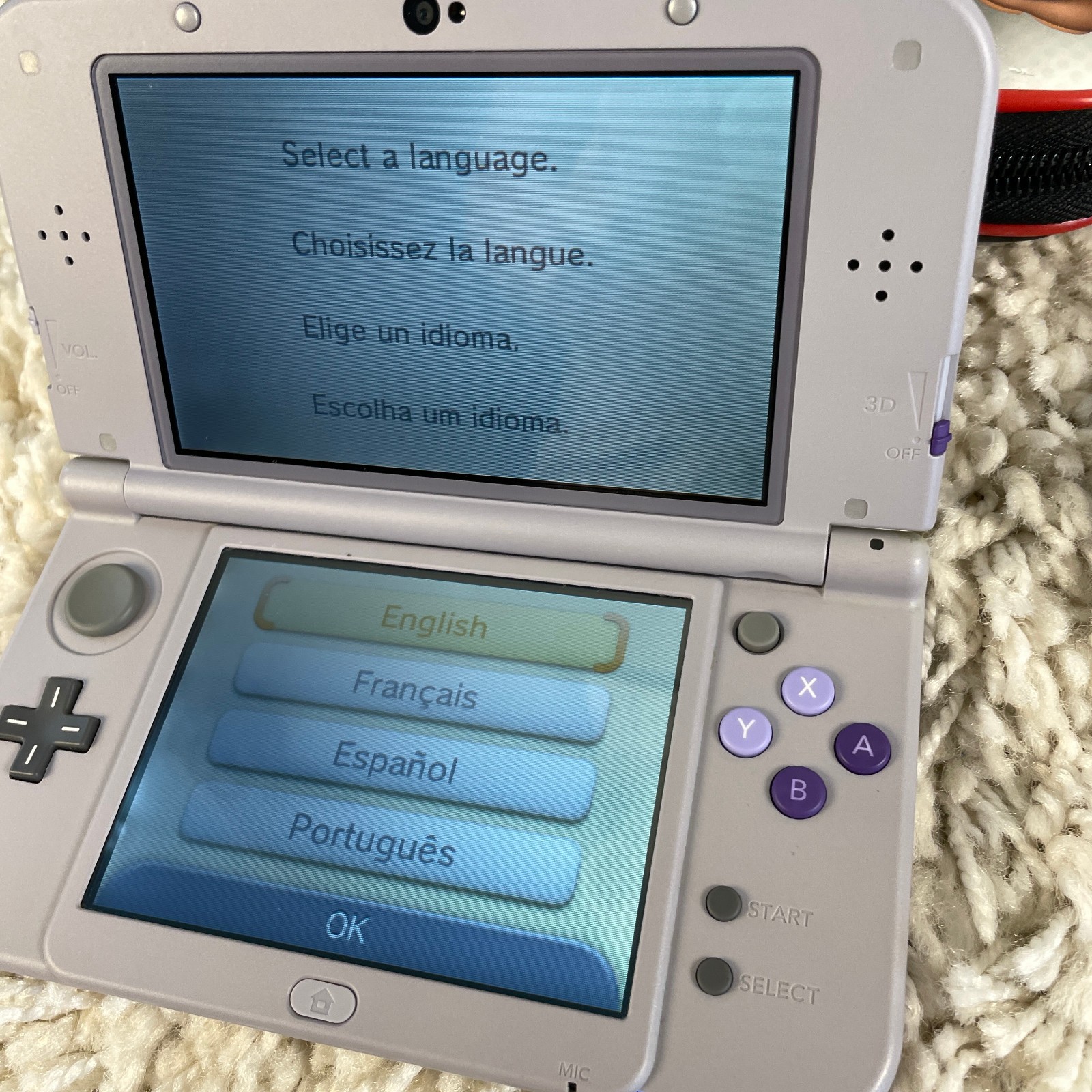 Nintendo New 3DS XL Super Nintendo SNES Edition Gray Purple NTSC RED-001 Tested