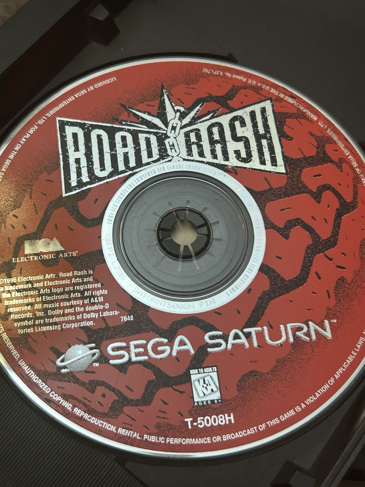Sega Road Rash Sega Saturn 1995 NTSC-U/C KA Racing Manual Included