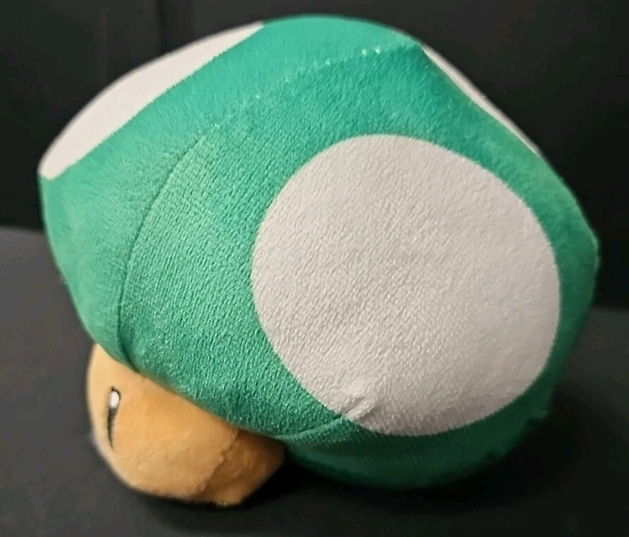 Super Mario Bros 1-UP Green Mushroom 6″x4″ Plush Doll Stuffed Toy 2021 Nintendo