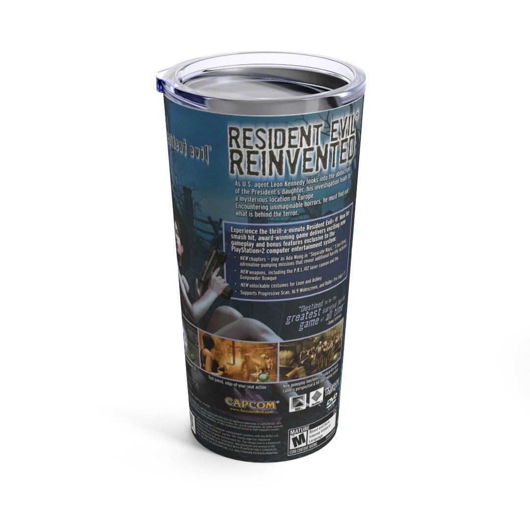 Resident Evil 4 tumbler cup stainless steel 20 oz PlayStation 2