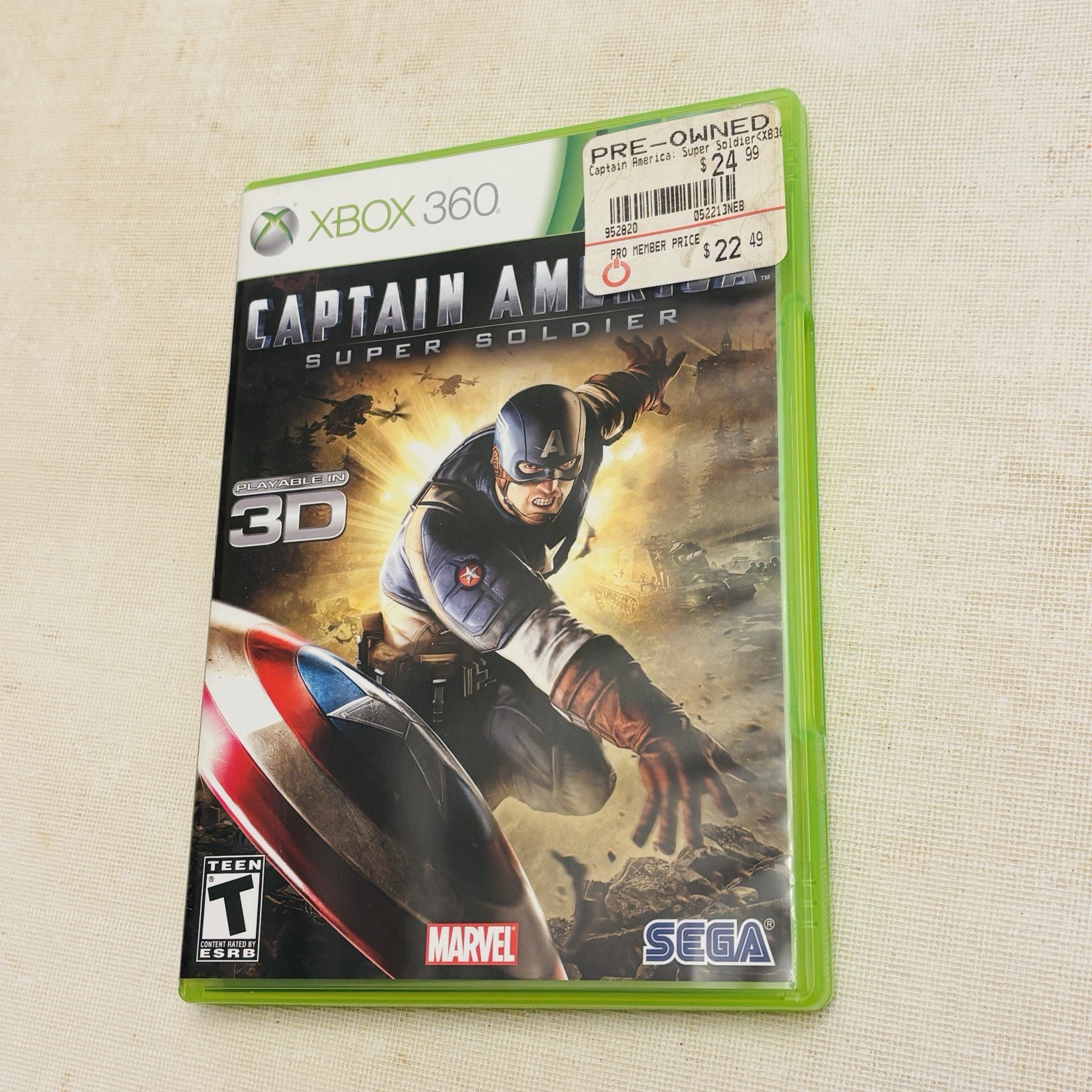 Captain America: Super Soldier Microsoft Xbox 360 2011 Complete TESTED MINT DISC