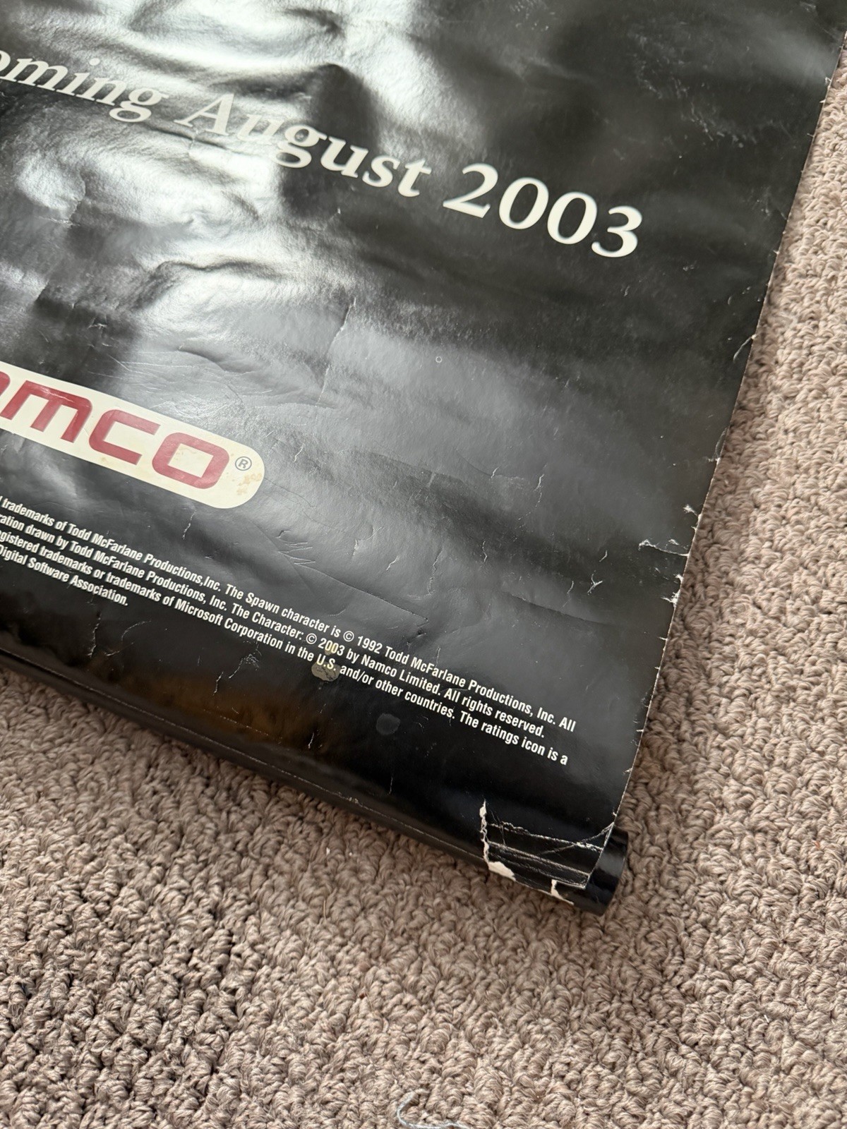Vintage 2003 Soul Calibur 2 Promo Poster 60×21 Namco Game RARE Original Xbox
