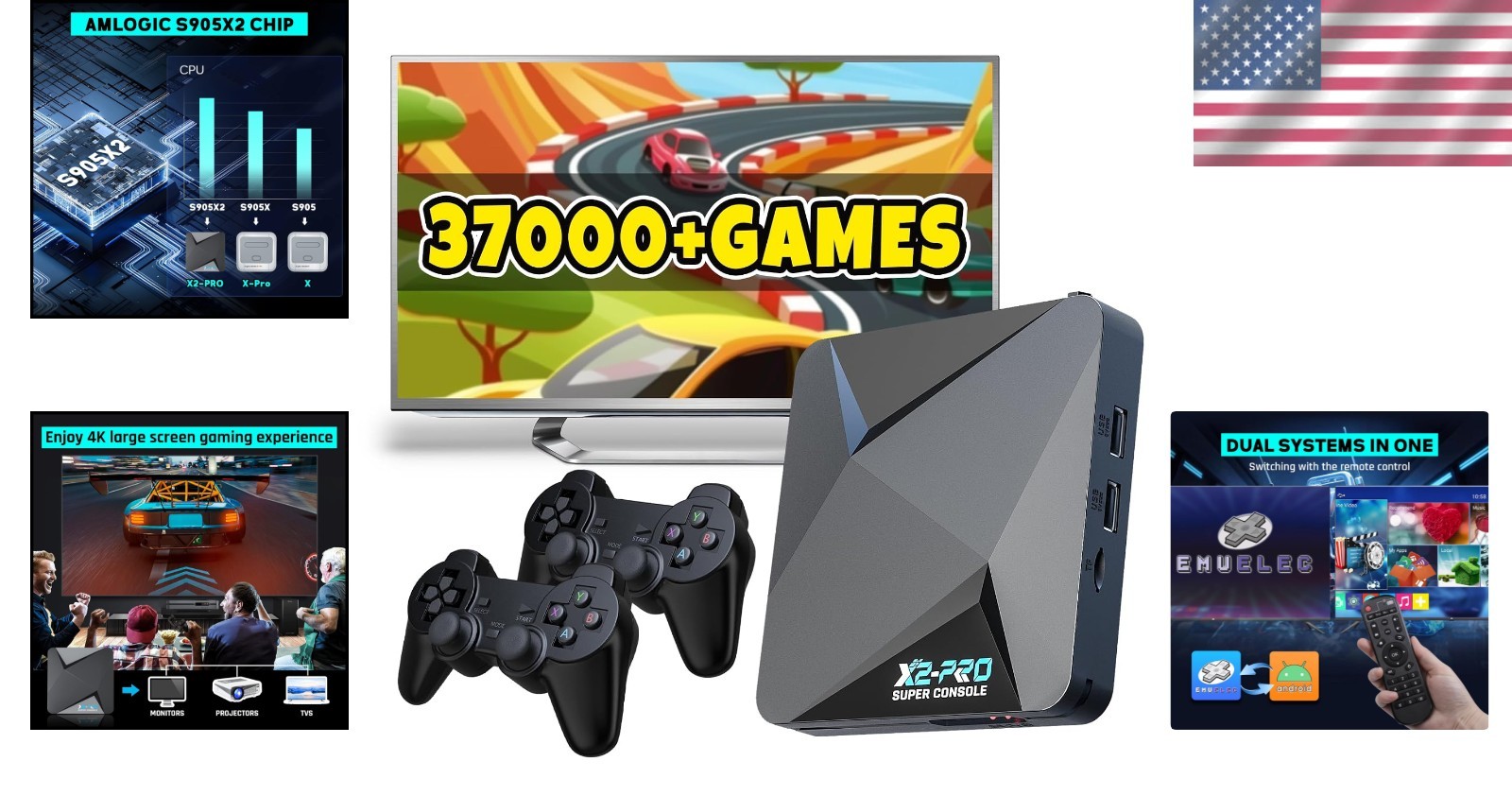 Experience 4K Gaming with Super Console X2 Pro: 37,000 Classics & EmuELEC 4.6
