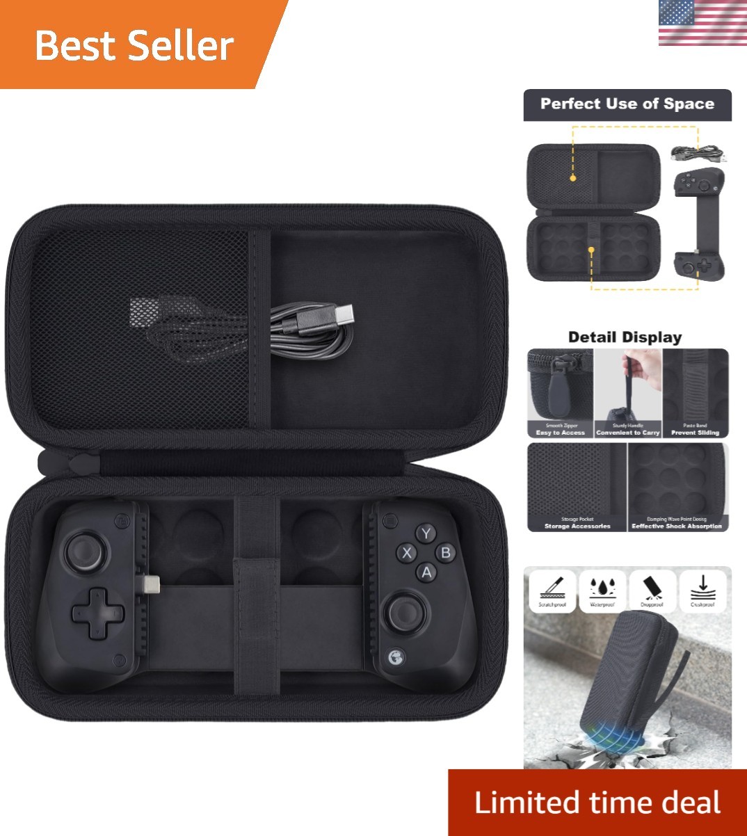 Waterproof Hard Case for GameSir X5s/X5 Lite – Ultimate Protection & Portability