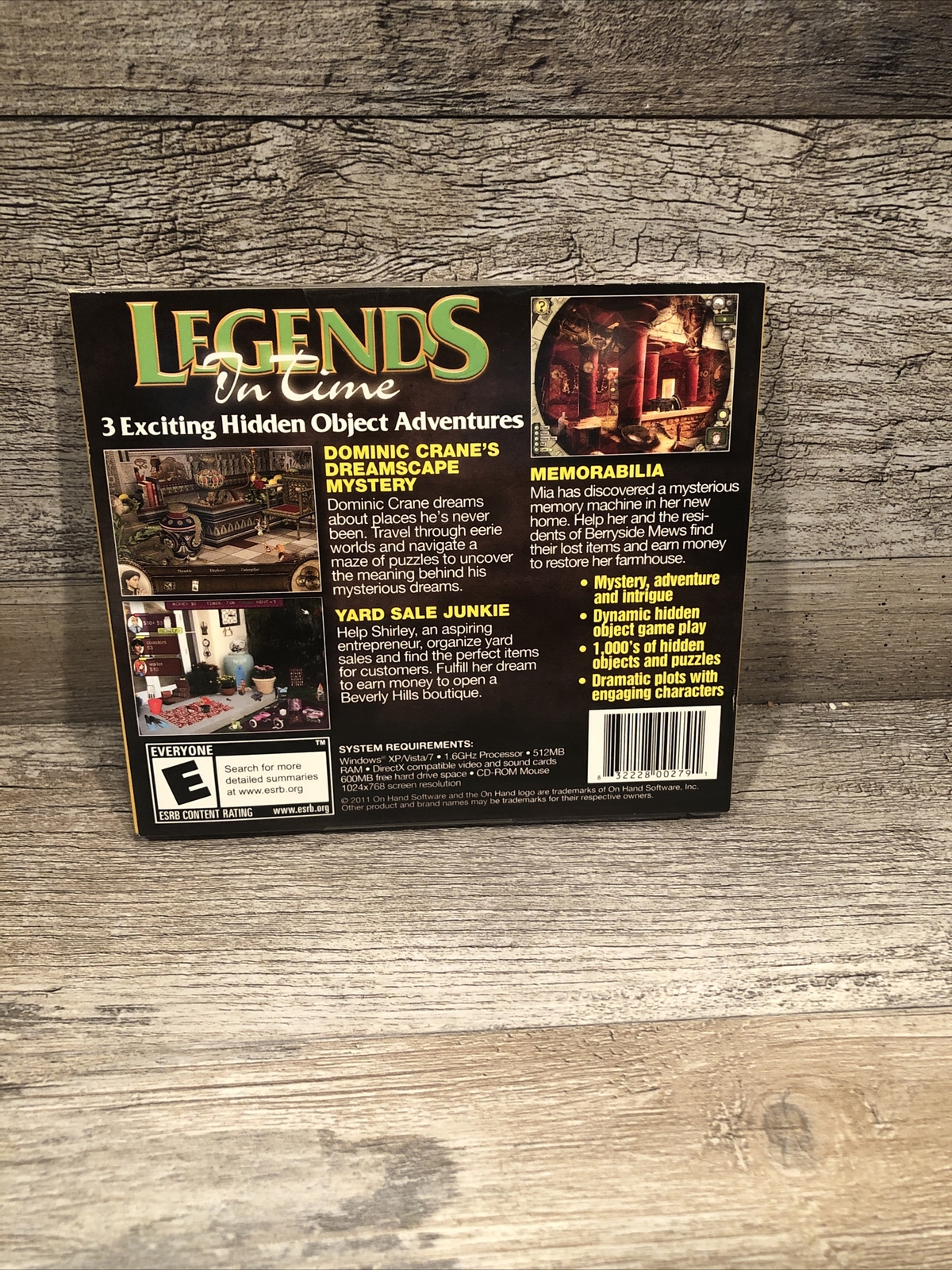 Legends In Time 3 Pack Hidden Object PC Games New Sealed