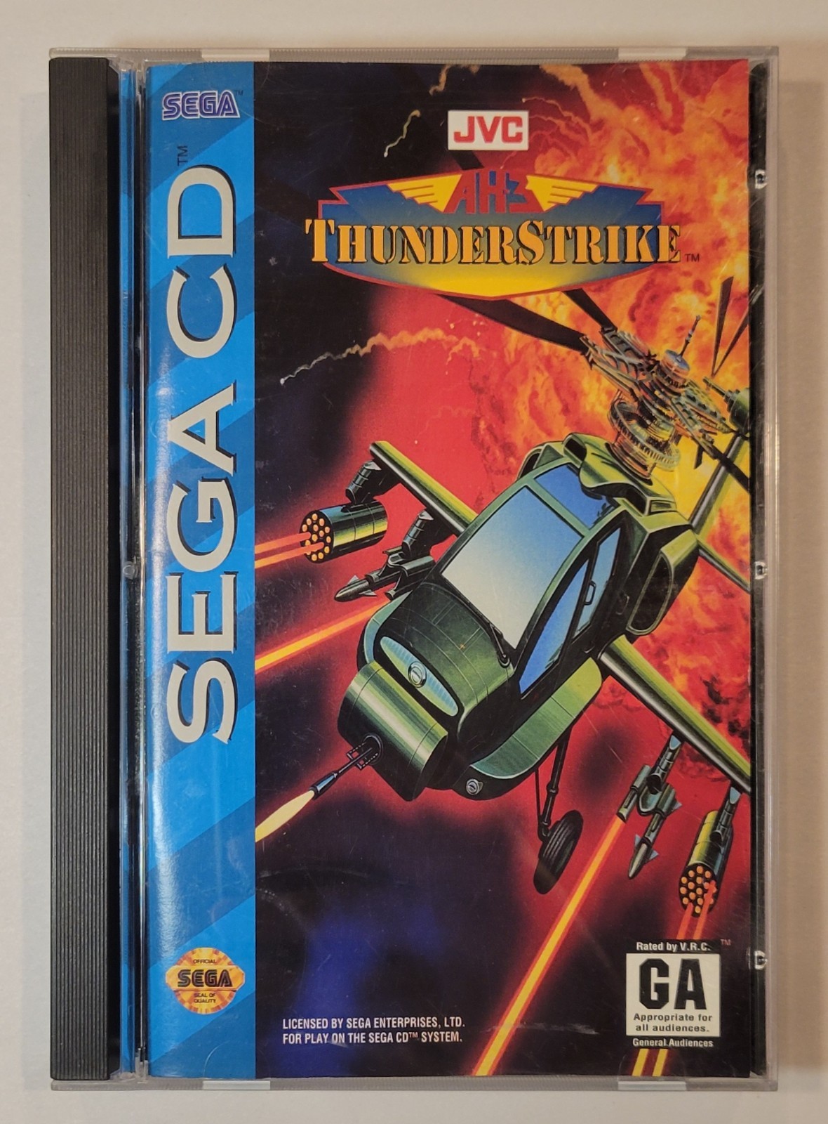 1993 AH-3 Thunderstrike Sega CD Video Game Complete w/ Box & Manual CIB Tested