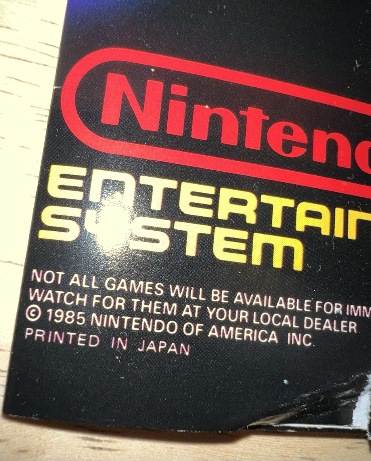 1985 Gyromite NES MATTE STICKER SEAL Hang-Tab NO CODES 1st BOX Nintendo TESTED!