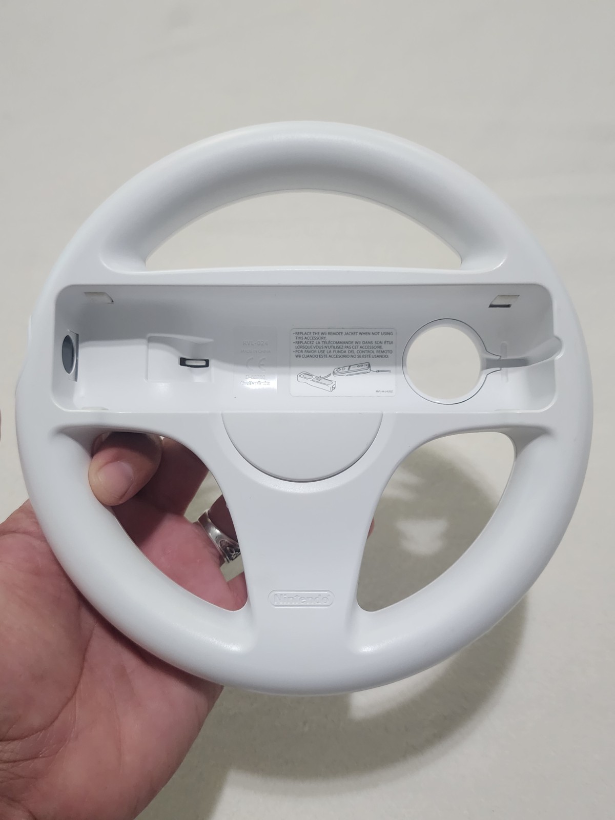 Nintendo Wii Controller Remote Steering Wheel Accessory RVL-024 OEM LOT OF 2