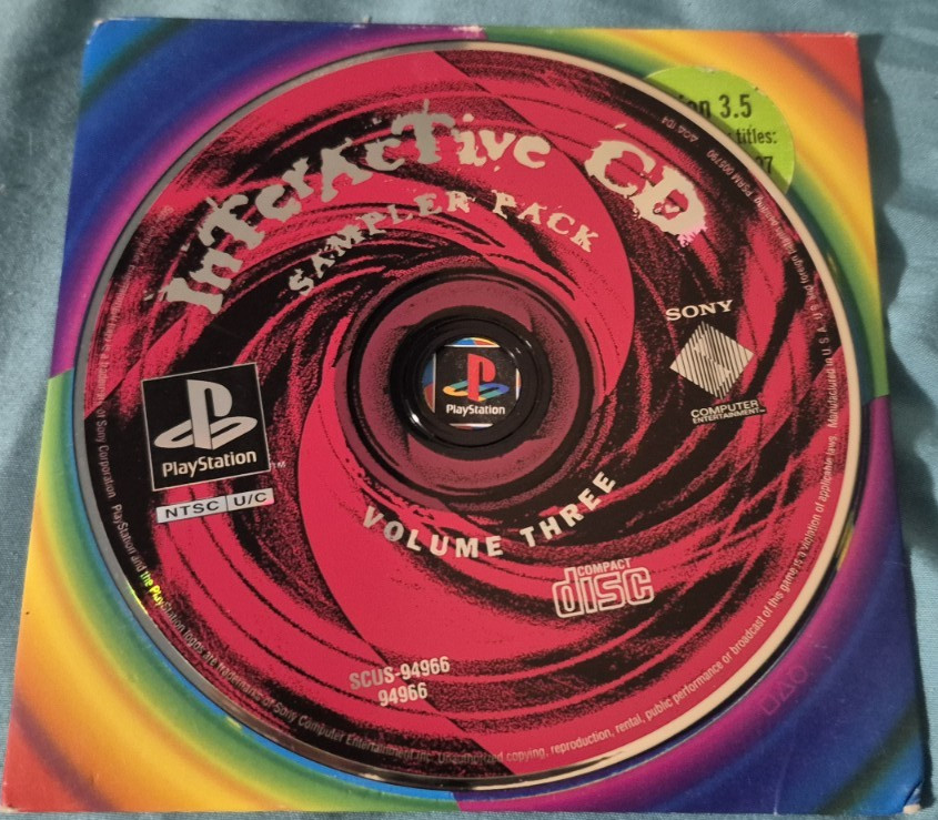 Sony PS1 Interactive CD Sampler Pack Volume 3 Version 3.5