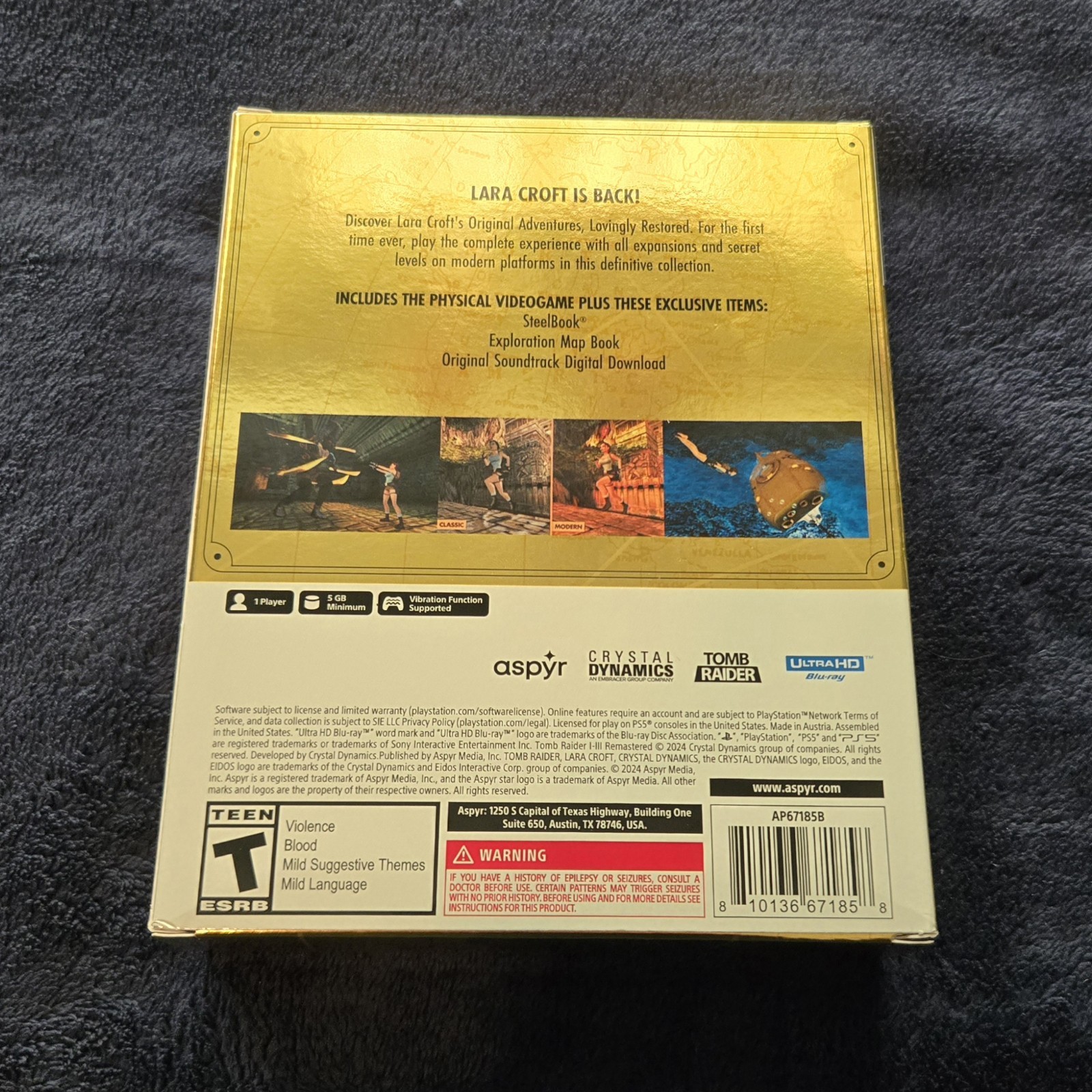 Tomb Raider I-III Remastered Lara Croft Deluxe Edition PlayStation 5 PS5 New