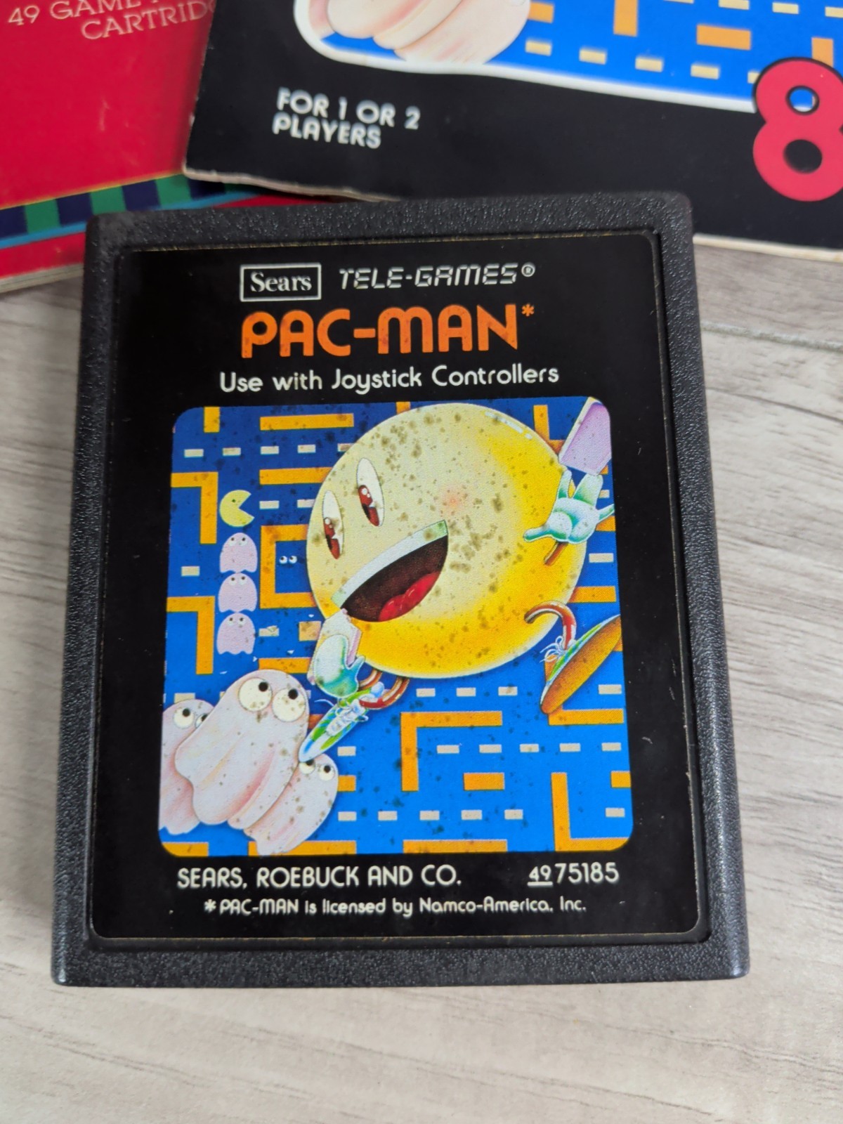 Atari 2600 Game PAC-MAN Sears Tele-Games Video Arcade 80s