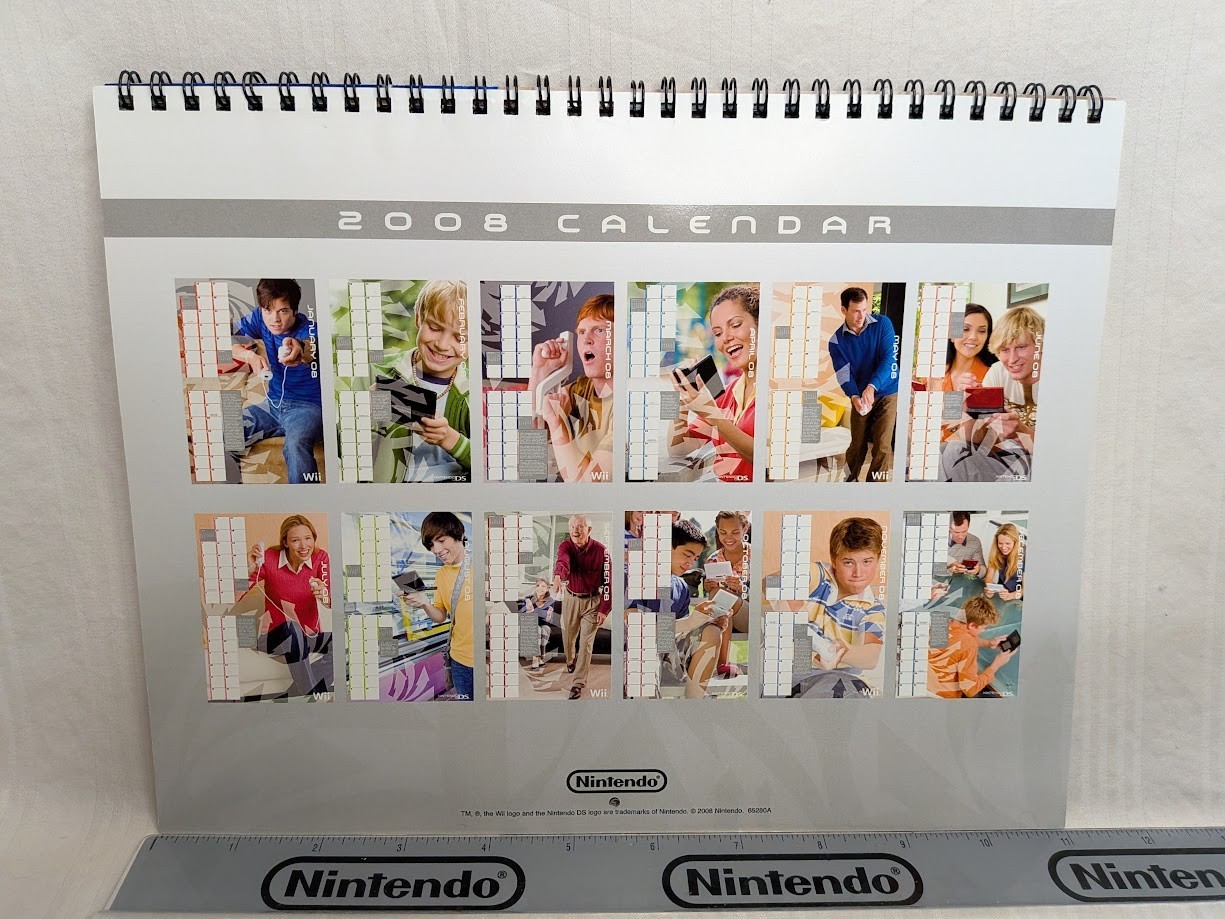 Rare Official 2008 Nintendo Promotional Calendar – Wii and DS