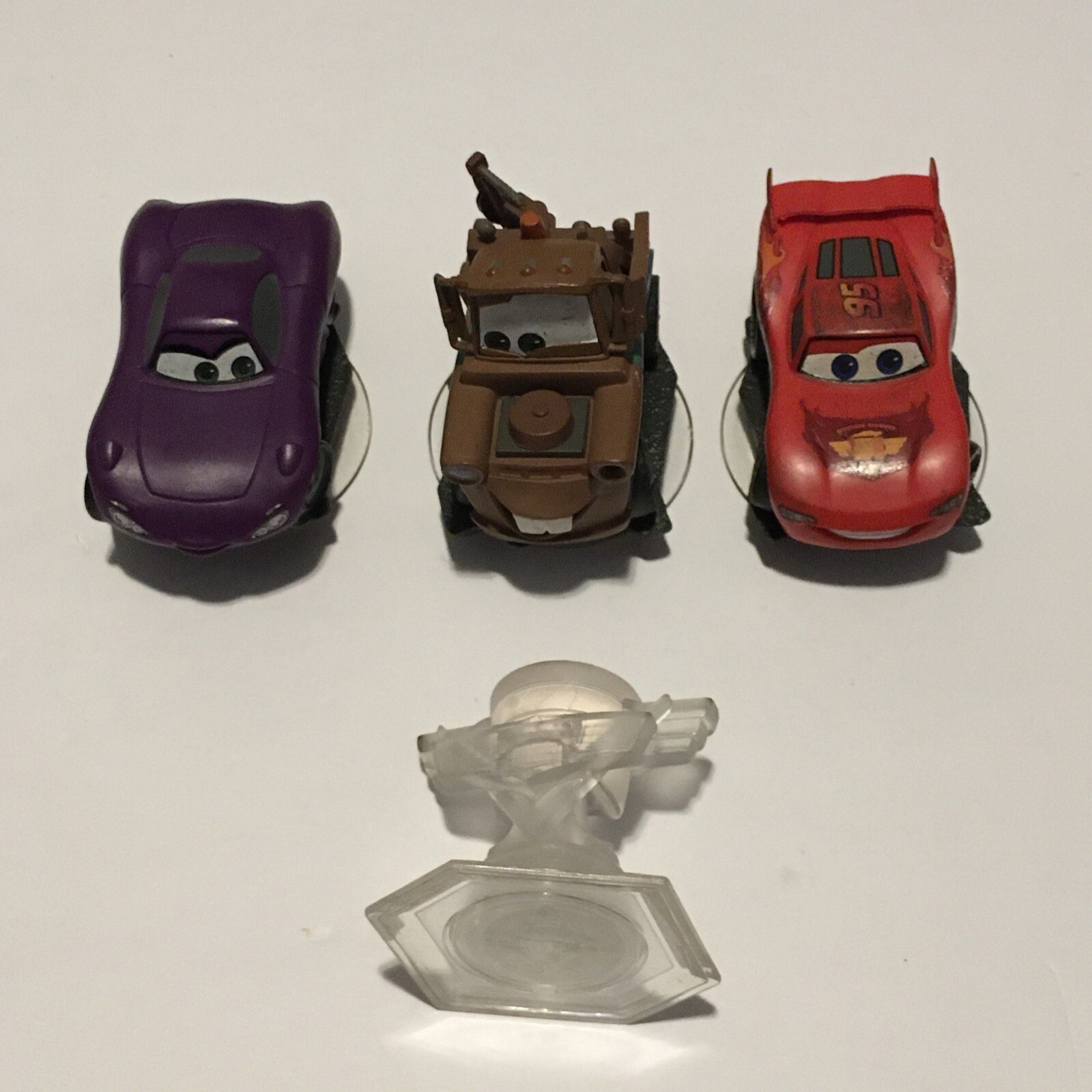 Disney infinity Figures CARS Lot Of 3 + Playset Crystal