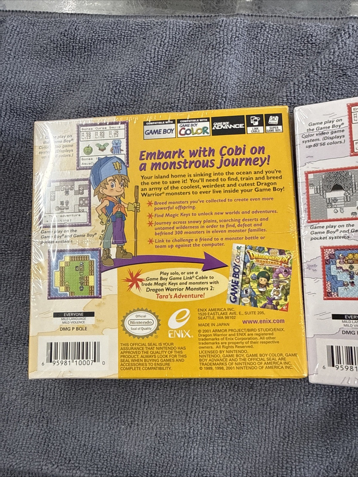 Dragon Warrior Monsters 2: Cobi’s & Tara’s Journey Game Boy Color New Bundle