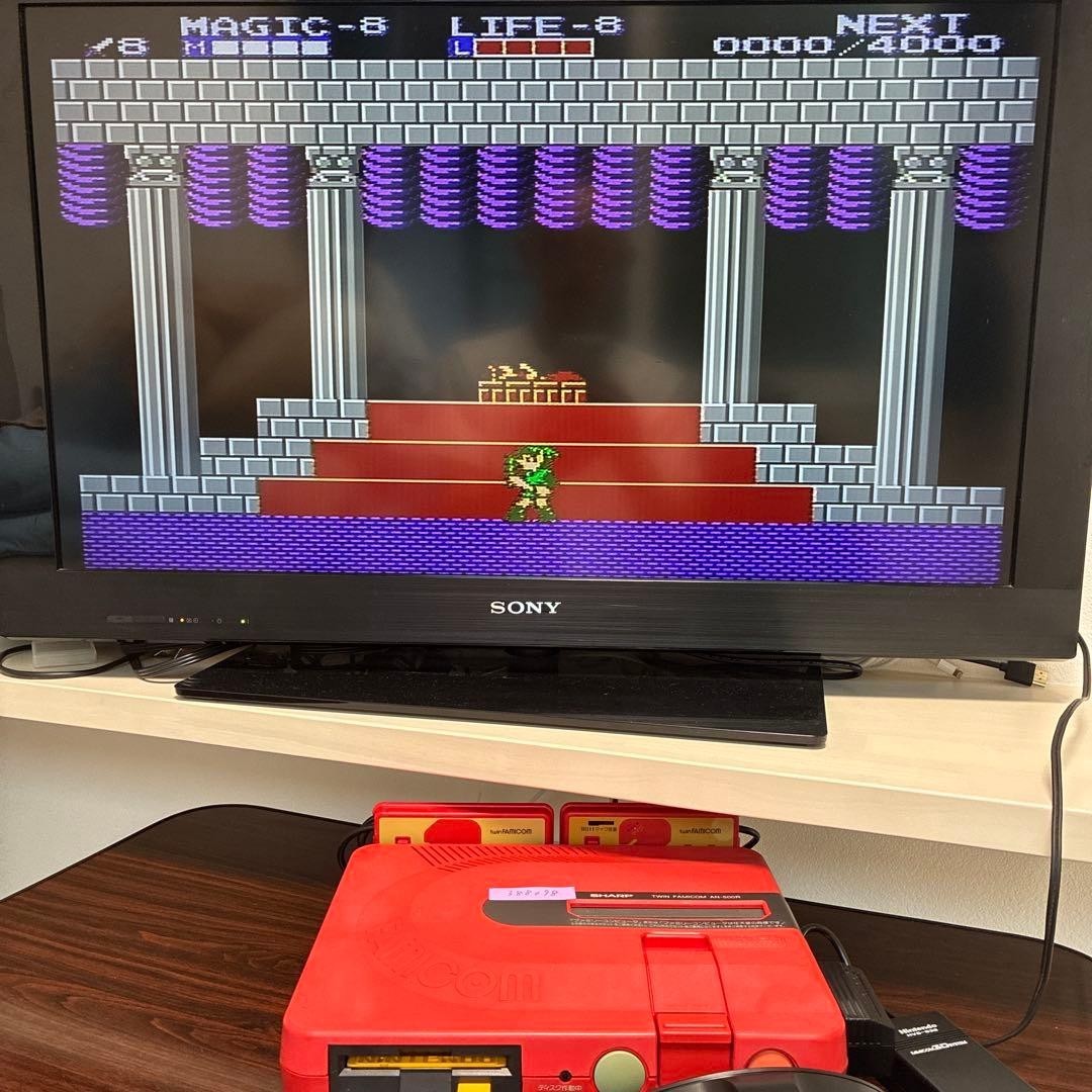 Sharp Twin Famicom Console AN-500R [Serviced & Tested] – From Japan