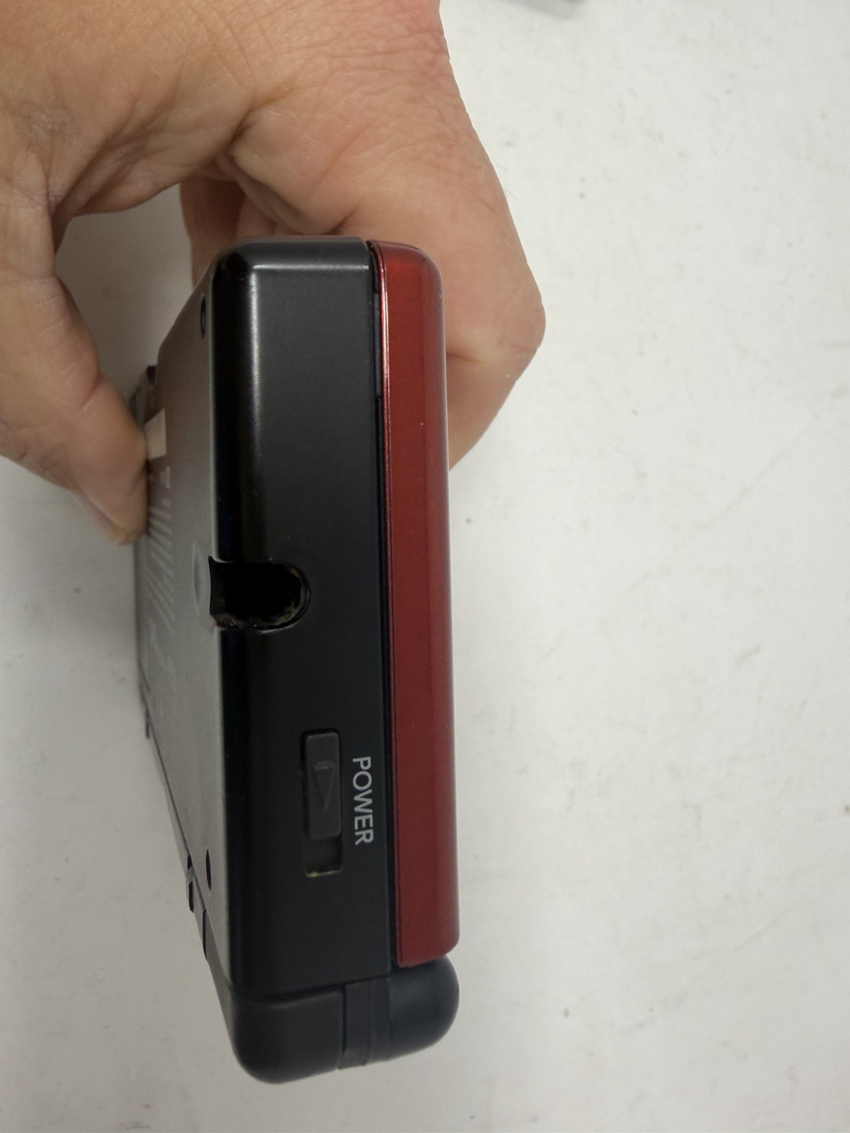 Nintendo DS Lite Crimson Black Model USG-001 Handheld System With Charger Works