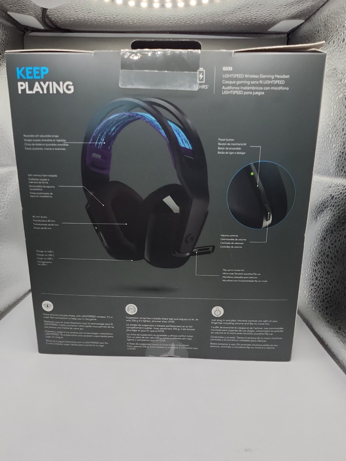 Logitech G535 LIGHTSPEED Wireless Gaming Headset – Black – New!! Sealed!