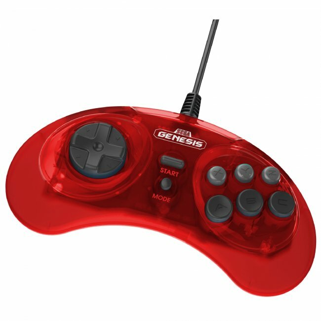 Retro-Bit Official Sega Genesis USB Controller 8-Button PC/Mac Raspberry Pi Red