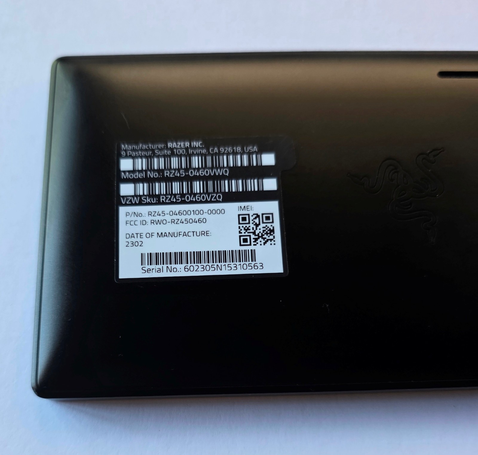 Unused Original Black Razer Edge 5G Gaming Handheld Android 128GB TABLET ONLY