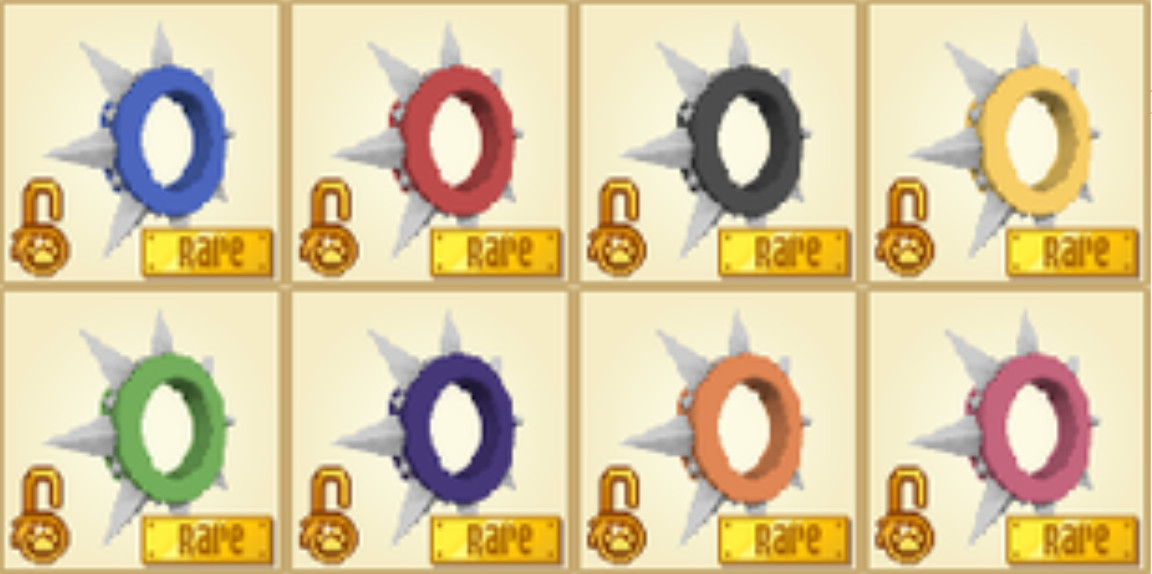 Animal Jam Classic (AJC) Rare Long Spiked Collar **READ DESCRIPTION**