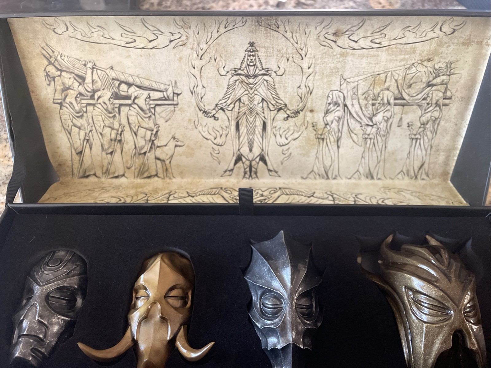 The Elder Scrolls V Skyrim Dragon Priest Masks Set of 4 Nahkriin Konahrik Miraak