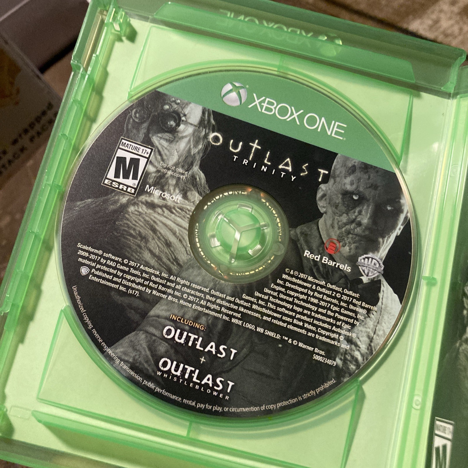 Outlast Trinity – Microsoft Xbox One One Disc Only Not Complete