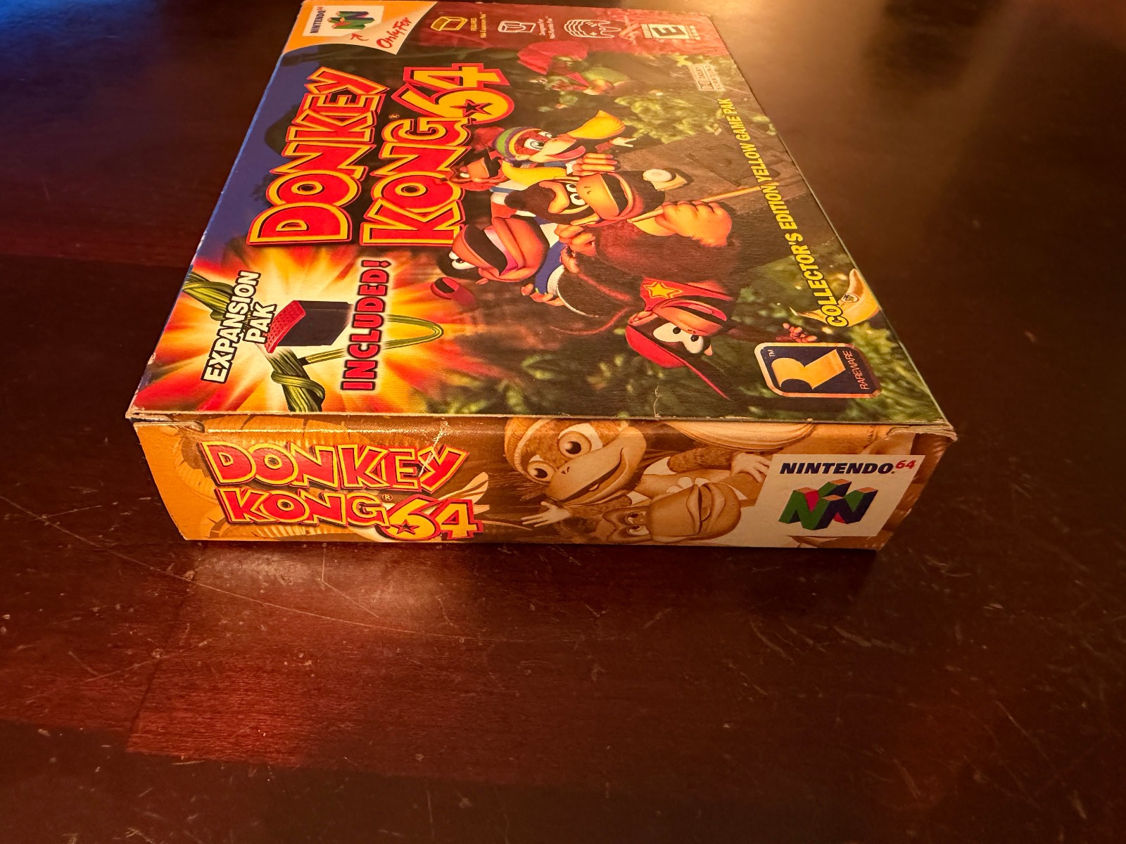 Donkey Kong 64 (Nintendo 64 1999) Yellow Cartridge CIB + Expansion Pak TESTED