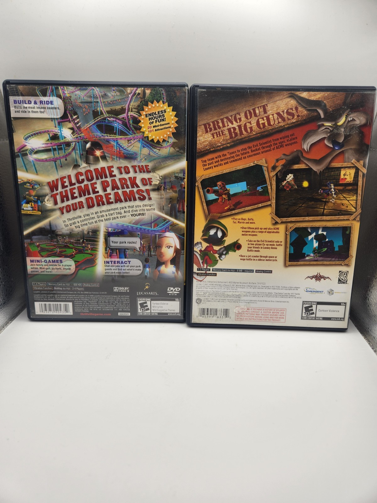 Looney Tunes: Acme Arsenal & Thrillville: Sony PlayStation 2 – Cib Great Shape