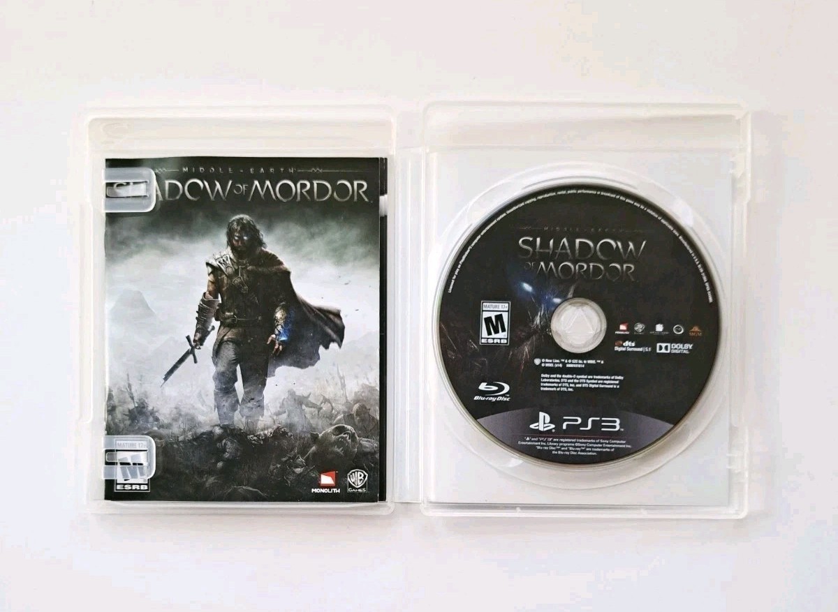 Middle Earth: Shadow of Mordor (Sony PlayStation 3, 2014) CIB