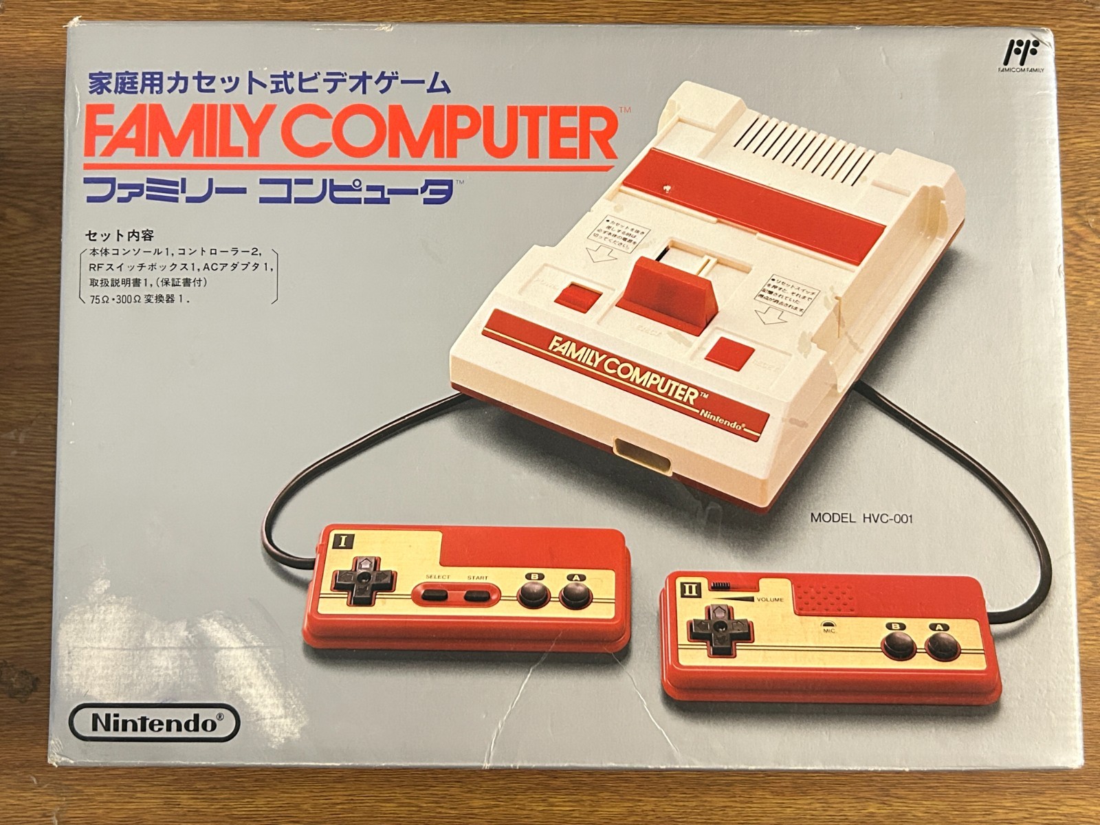Nintendo Famicom HVC-001 CIB w/ OEM AC Adapter Warranty Card Caution Sheet Japan