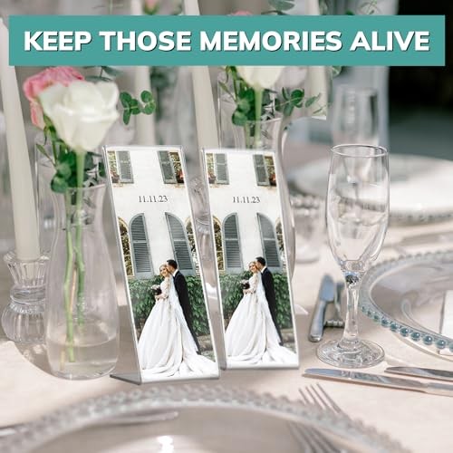 2×6 Acrylic Sign Holder | 2 x 6 Vertical Stand Up Slanted Sign 100 Clear