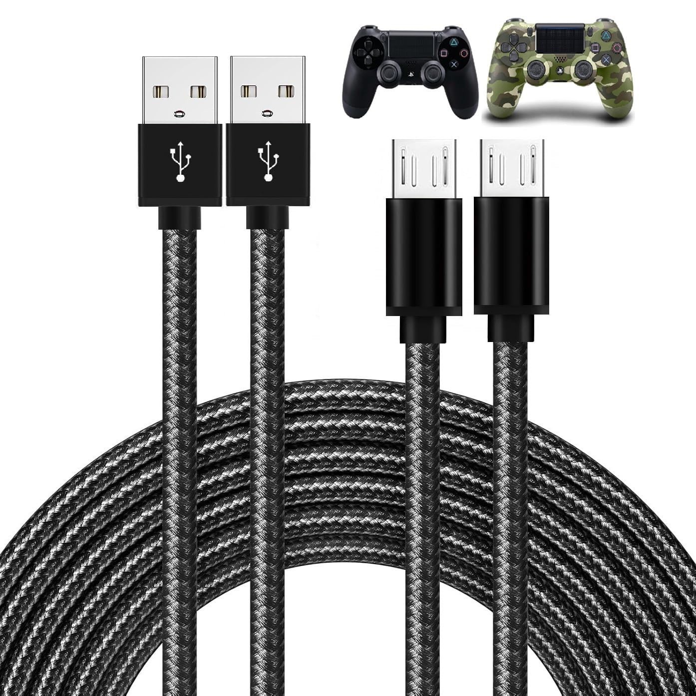 10ft Extra Long PS4 Controller Charger Cable – Play & Charge Convenience