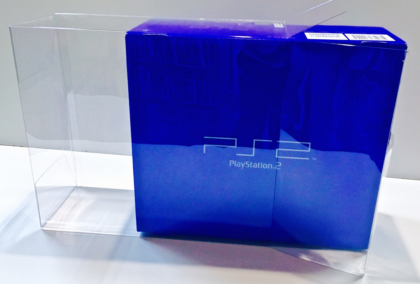 1 Console Box Protector For PLAYSTATION 2 PS2 FAT Blue Box Size Display Case