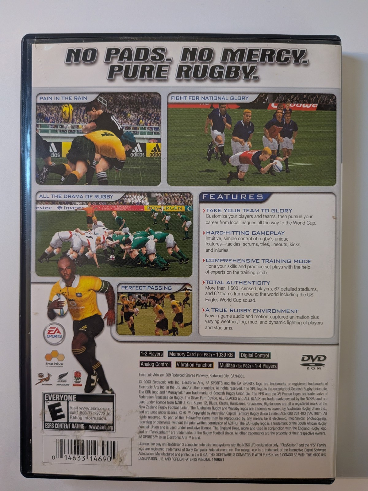 PS2 EA Sports Lot of 4 All CIB – Madden 04, NHL 05, Rugby 04, Knockout Kings 01