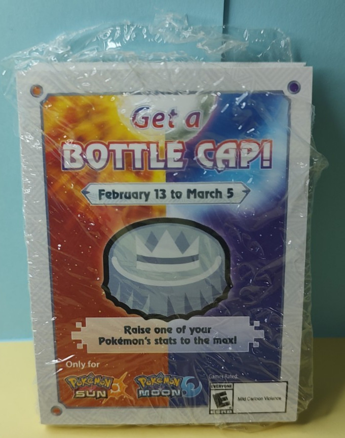 47 Pokemon Sun & Moon 3DS Get a Bottle Cap RARE GameStop Promo Cards EXPIRED