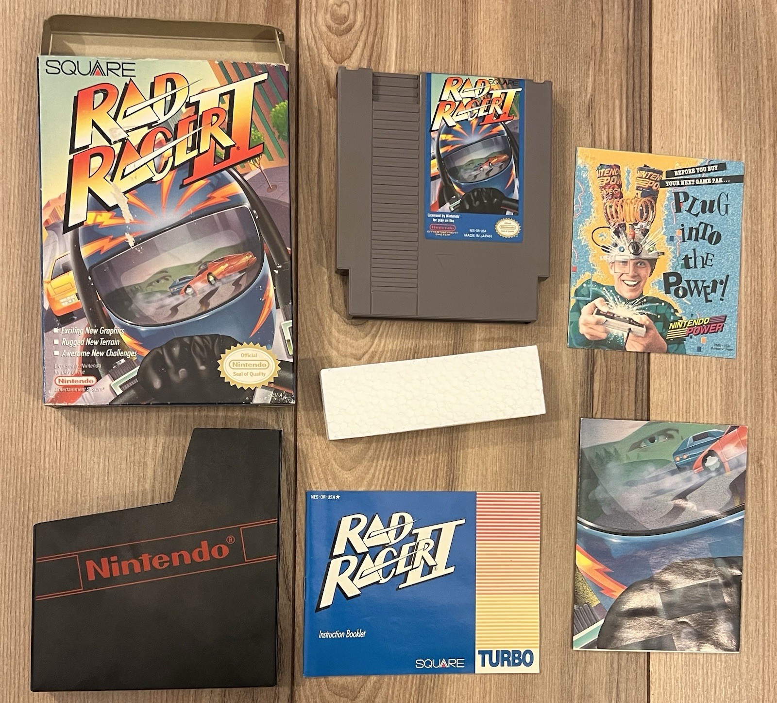 Rad Racer II (Nintendo NES, 1990) CIB Complete w/ Poster & Inserts Tested Works