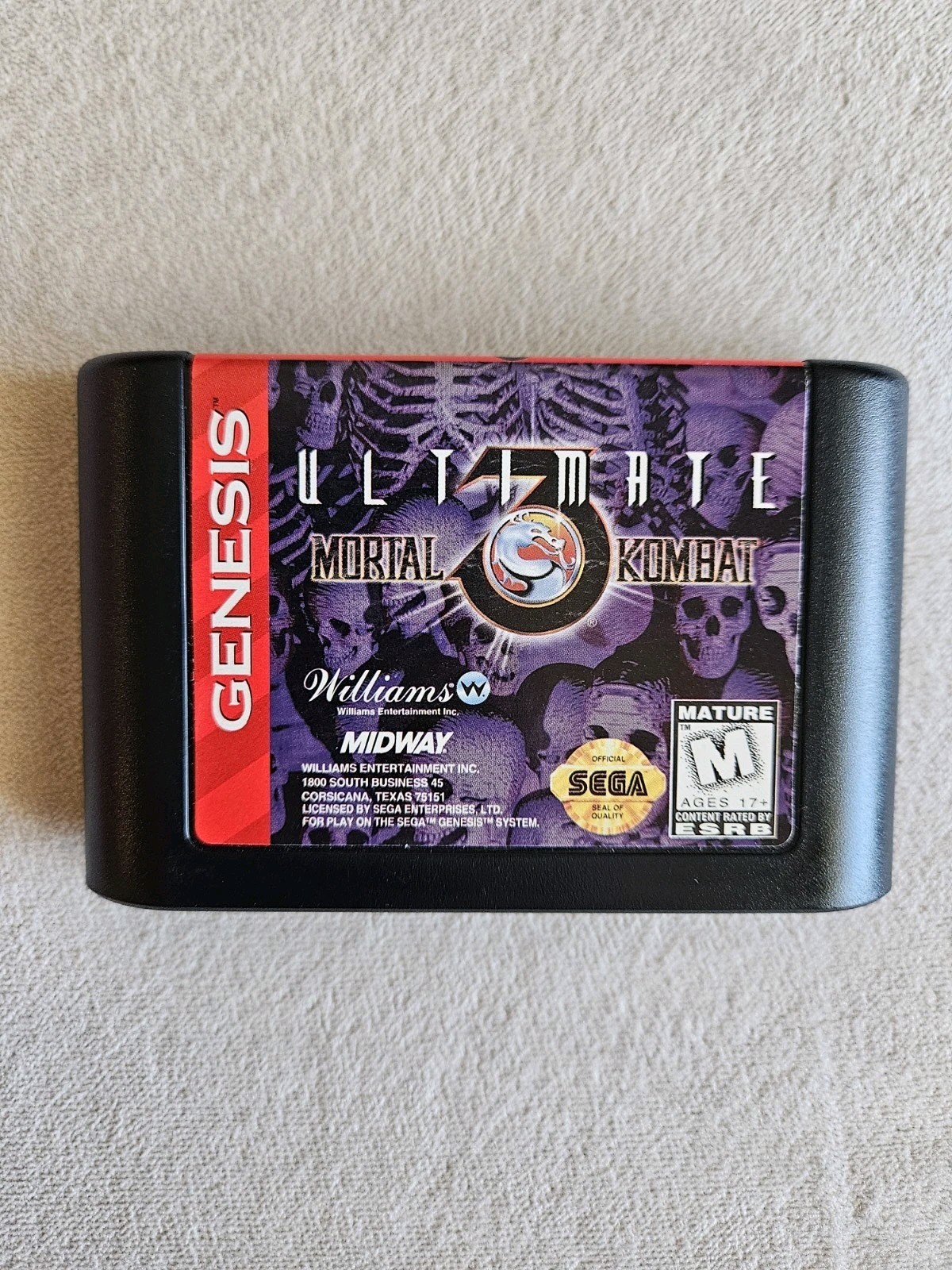 ULTIMATE MORTAL KOMBAT 3 SEGA GENESIS 100% COMPLETE IN BOX W/ POSTER & REG