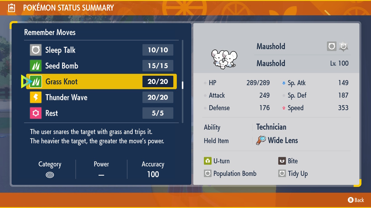 Pokemon Scarlet and Violet Maushold Family of 3 Shiny Non Shiny Best Stats 🌟