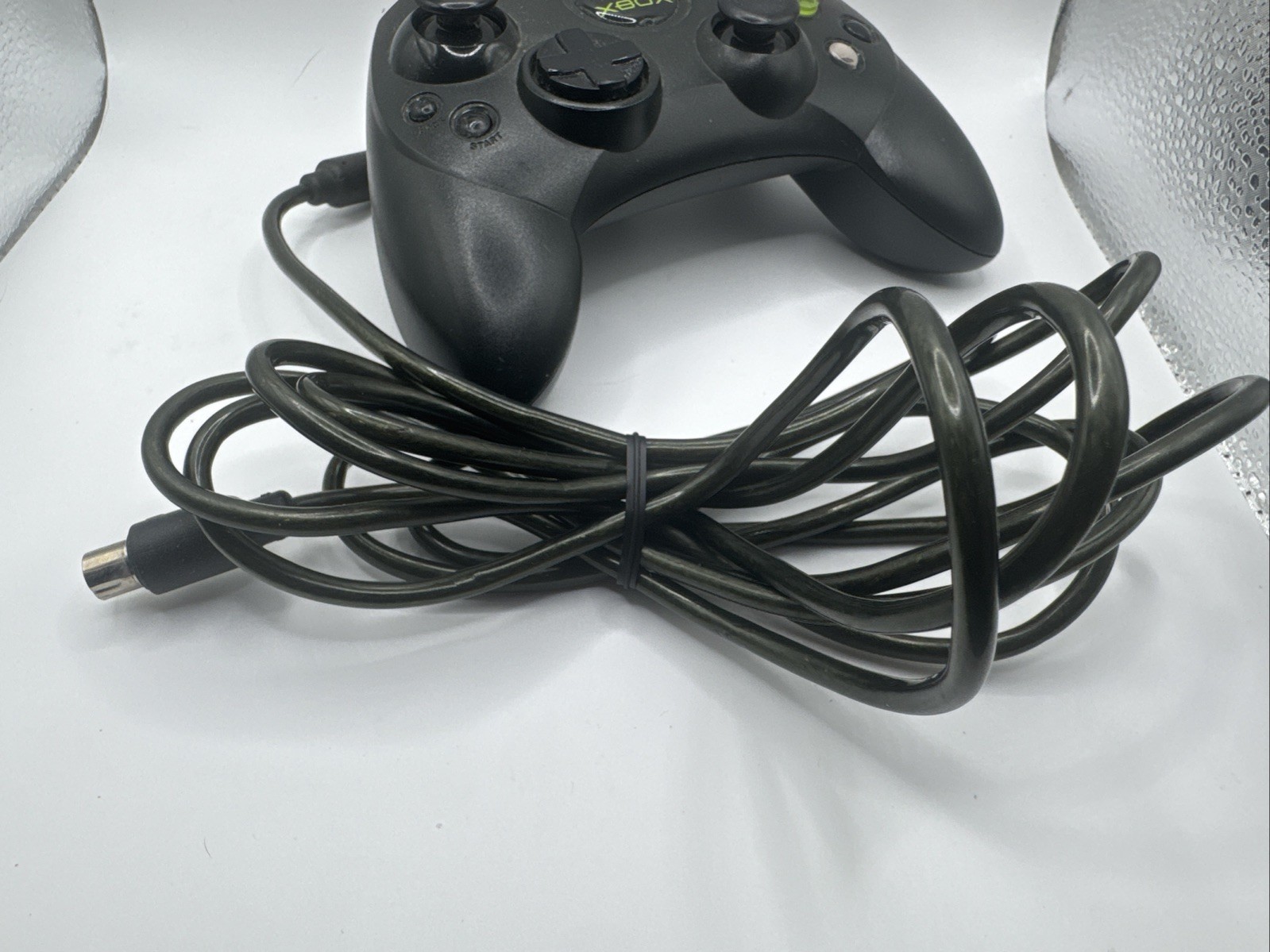 Original Xbox OEM S Type Black Controller – Tested – No Breakaway Cable