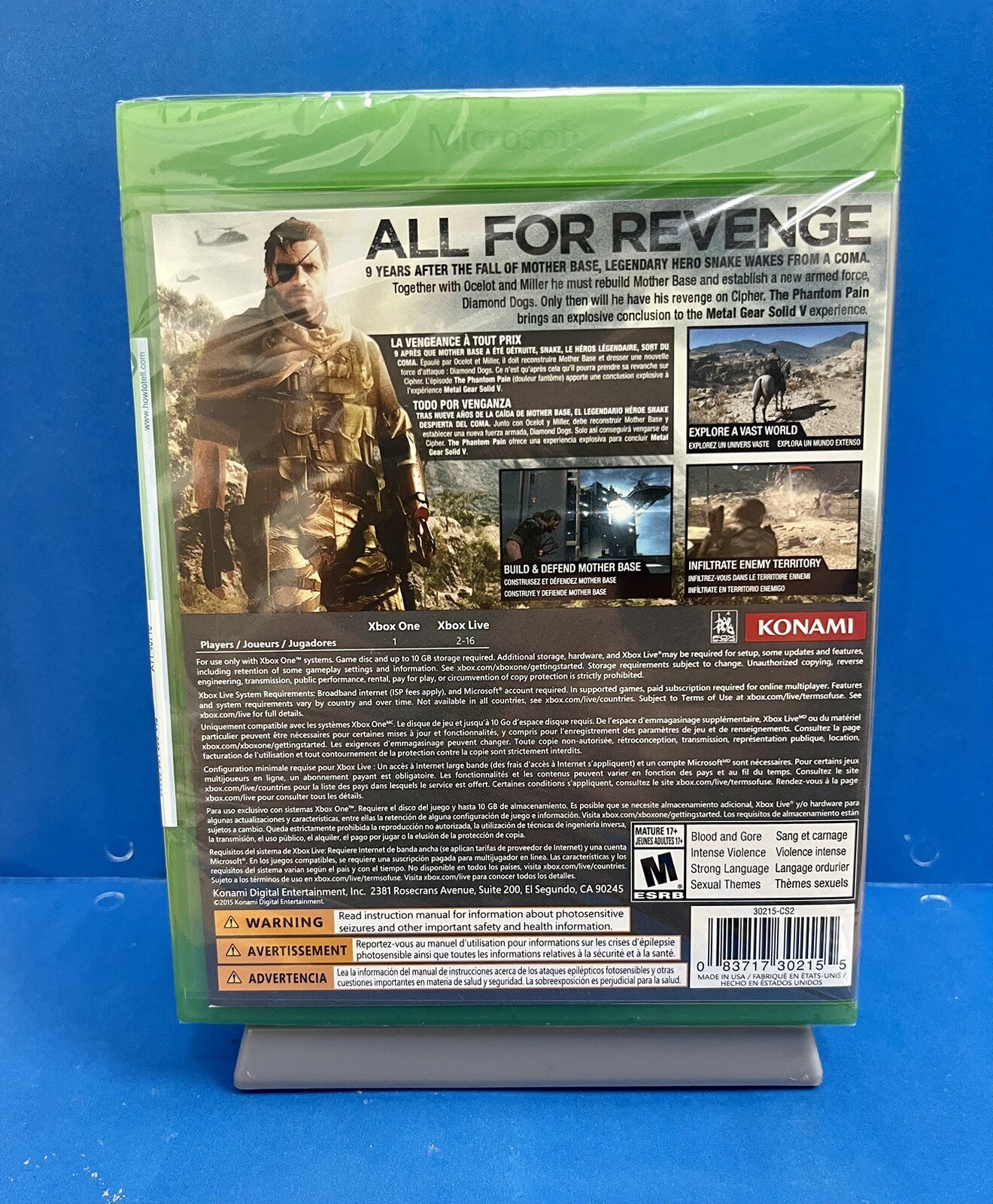 Metal Gear Solid V: The Phantom Pain Xbox One, US Microsoft Brand New & Sealed