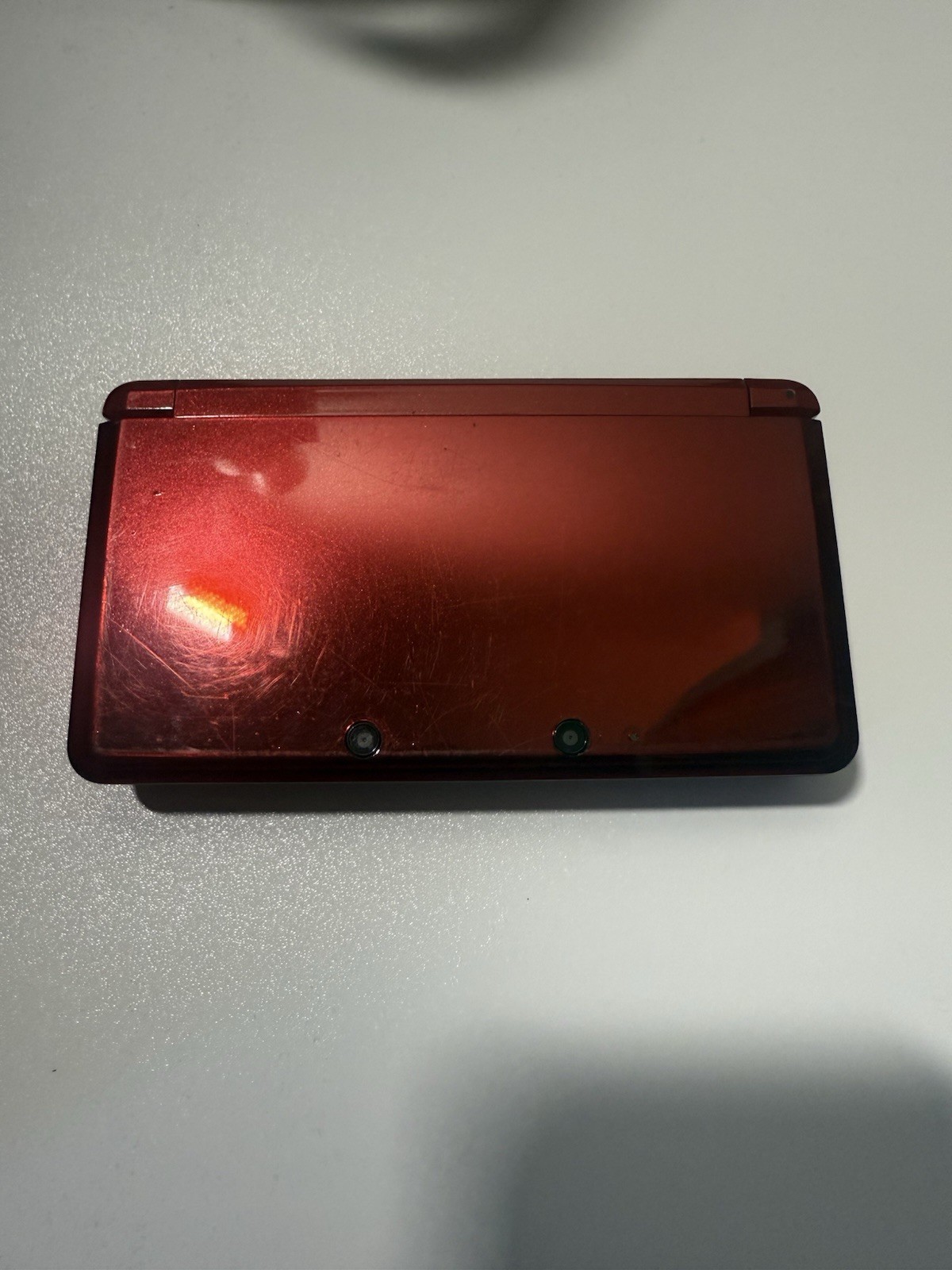 Nintendo 3DS Flame Red Console Bundle, 7 Games, SD Card, OEM charger (TESTED)