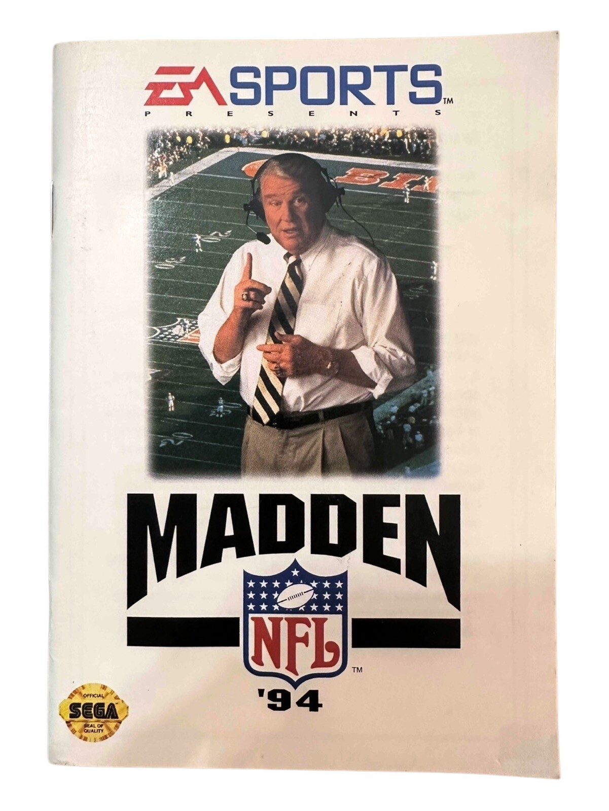 Vintage 1994 John Madden FB Lot Foldout Poster, Player Rating Poster and Manual
