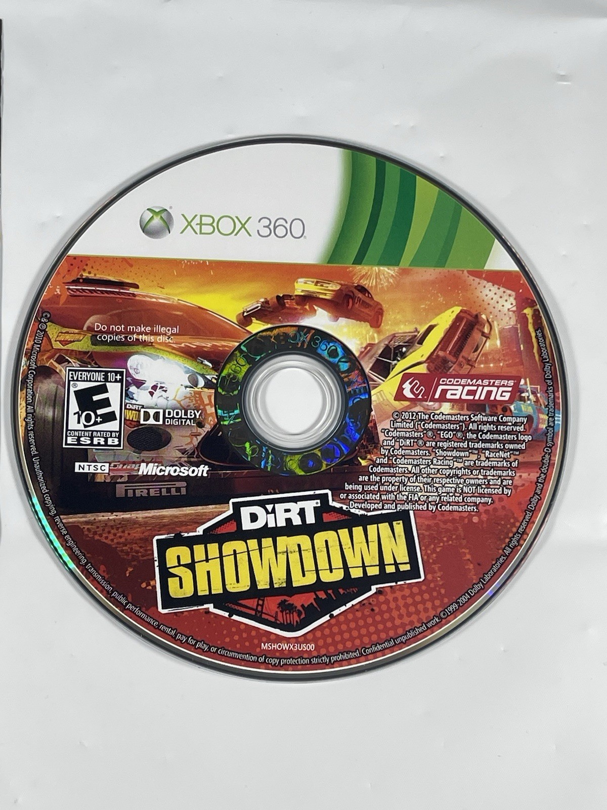 DiRT Showdown (Microsoft Xbox 360, 2012)