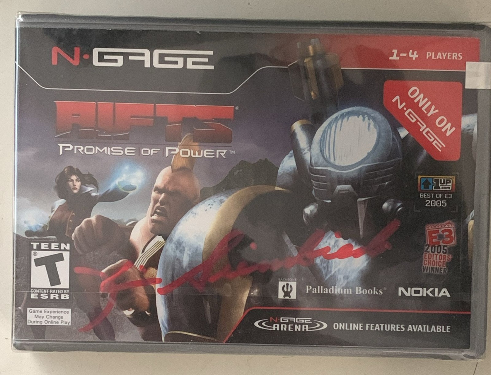 Rift Promise of Power NOKIA n-Gage – NEW and sealed. Autographed by Kevin!