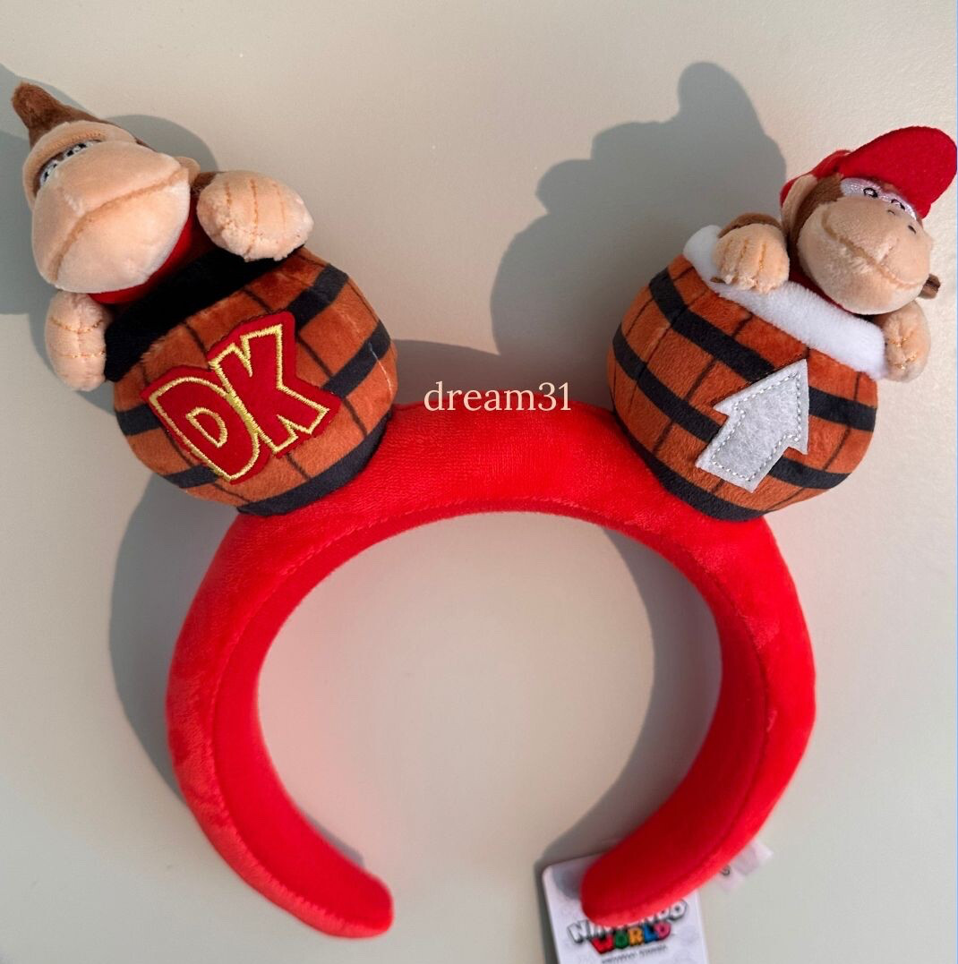 BNWT Universal Studios Epic Universe Nintendo World Donkey & Diddy Kong Headband